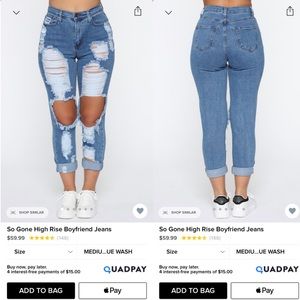 So Gone High Rise Boyfriend Jeans